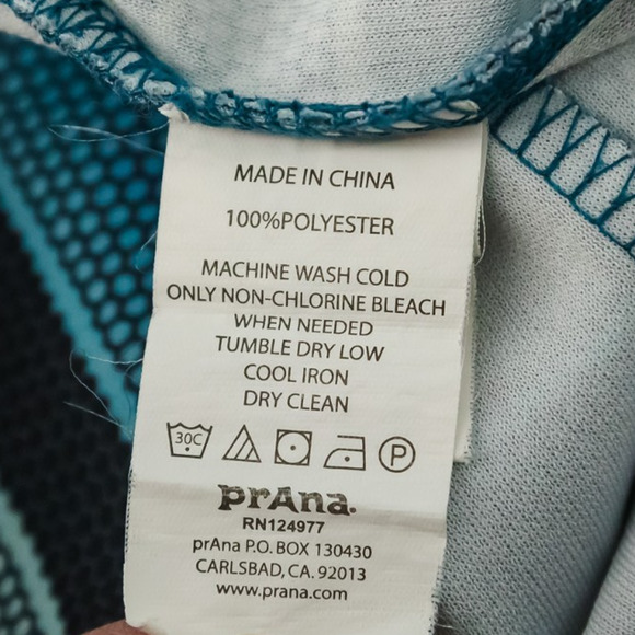 Prana Size Small S Blue Lindy Stripe Crew Neck Short Sleeve Tie Waist Knit Dress - Picture 6 of 7